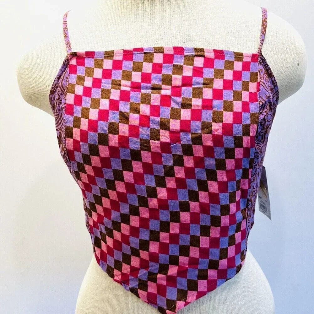 NWT SO GOODS FOR LIFE Juniors Sleeveless Straps Pullover Crop Tank Top Size M